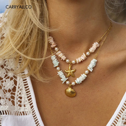 Carryallco Serene Shell Pearl Necklace