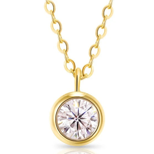 Carryallco Timeless Solitaire Diamond Necklace