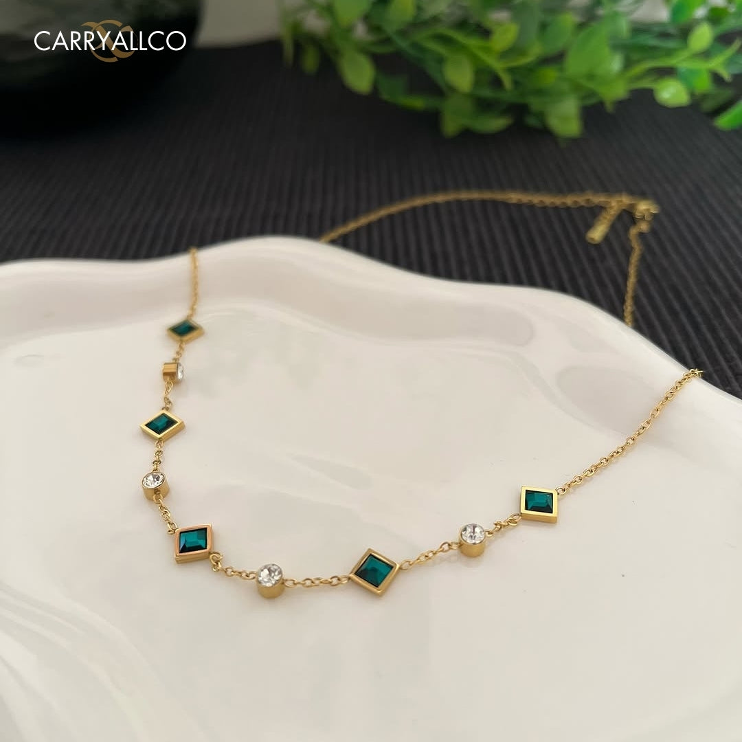 Emerald Zircon Necklace