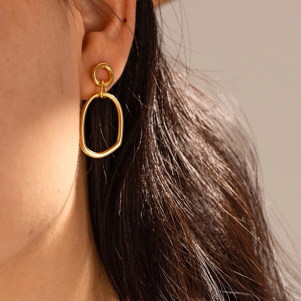 Carryallco Minimal Luxe Hex Earrings