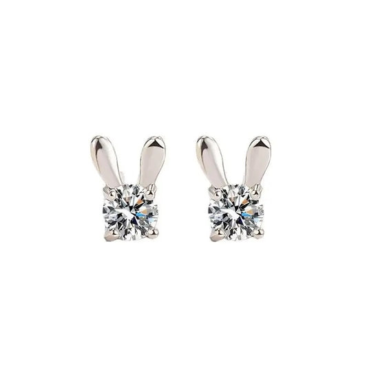 Carryallco Sterling Silver 925 Timeless Bunny Stud Earrings