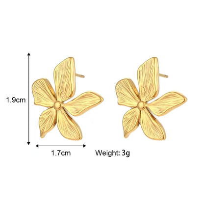 Carryallco Striped Flower Earring