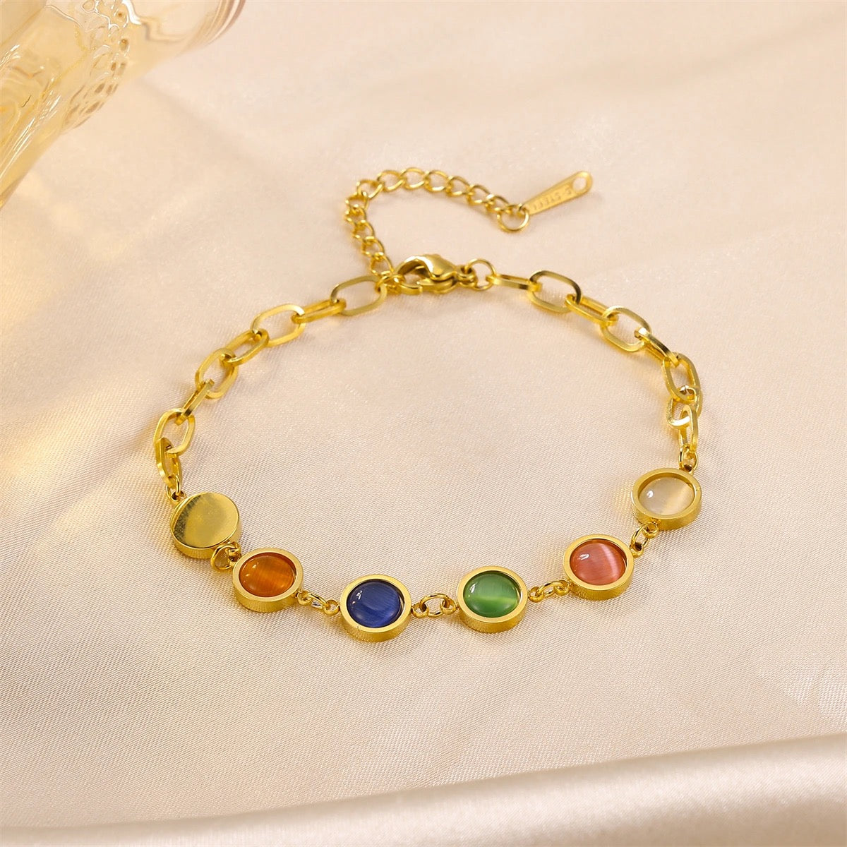 Natural Stone Chain Bracelet