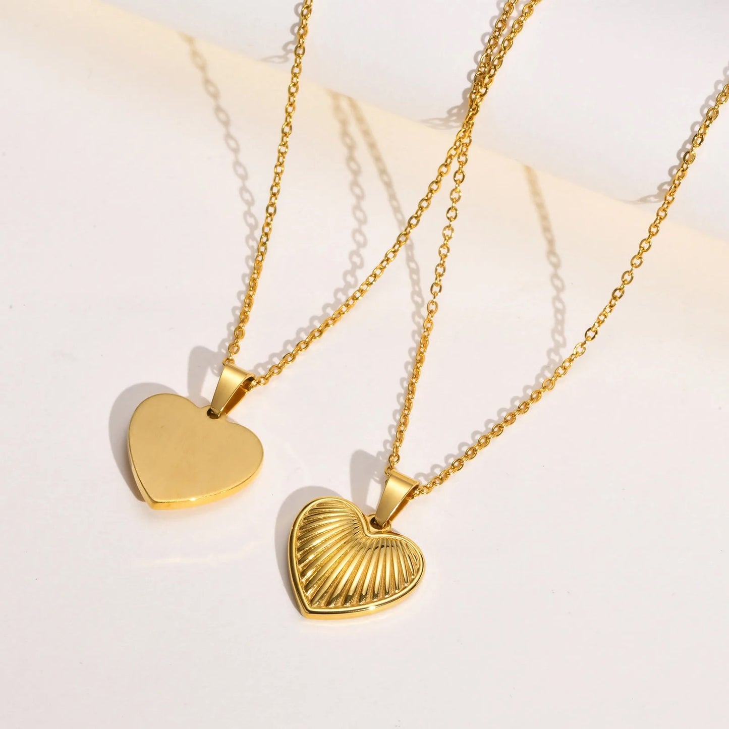 Carryallco Striped Peach Heart Pendant