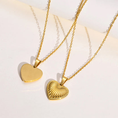 Carryallco Striped Peach Heart Pendant