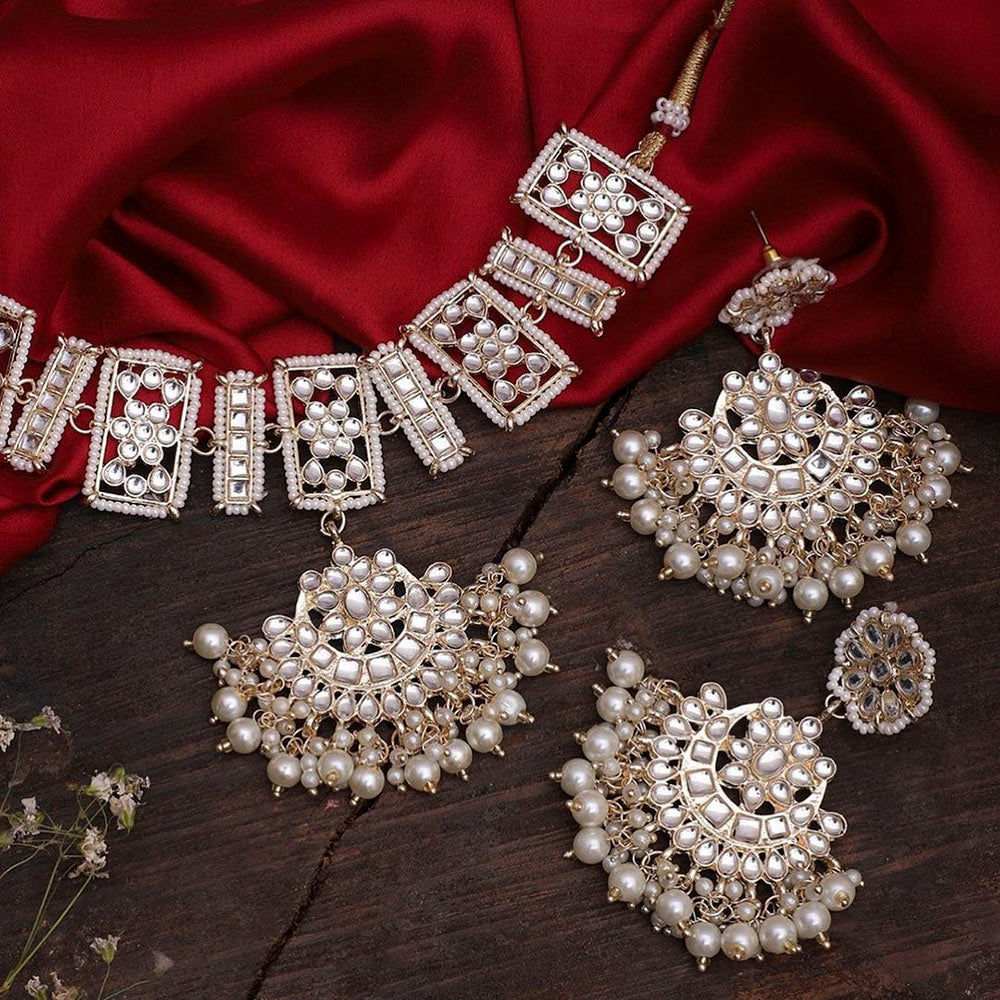 Pearl Elegance Traditional Kundan Set