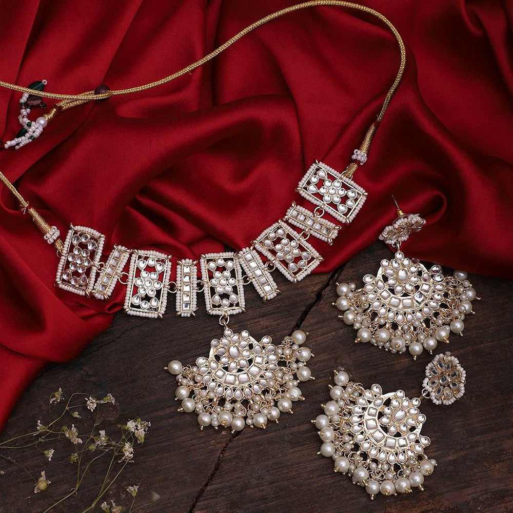 Pearl Elegance Traditional Kundan Set