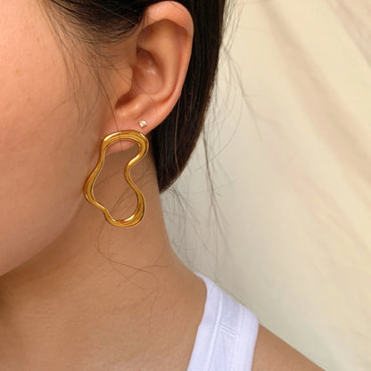 Carryallco Minimalist Hollow Curve Earrings