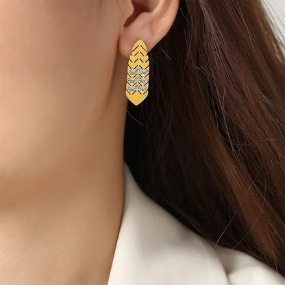 Carryallco Zircon Leaf Drop Earring