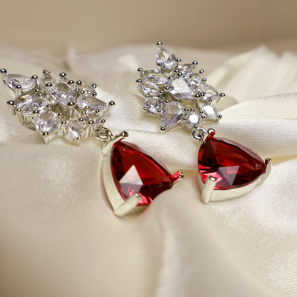 Carryallco Scarlet Petal Diamond Earrings