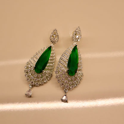 Carryallco Elegance Emerald American Diamond Earring