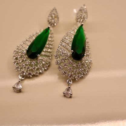 Carryallco Elegance Emerald American Diamond Earring