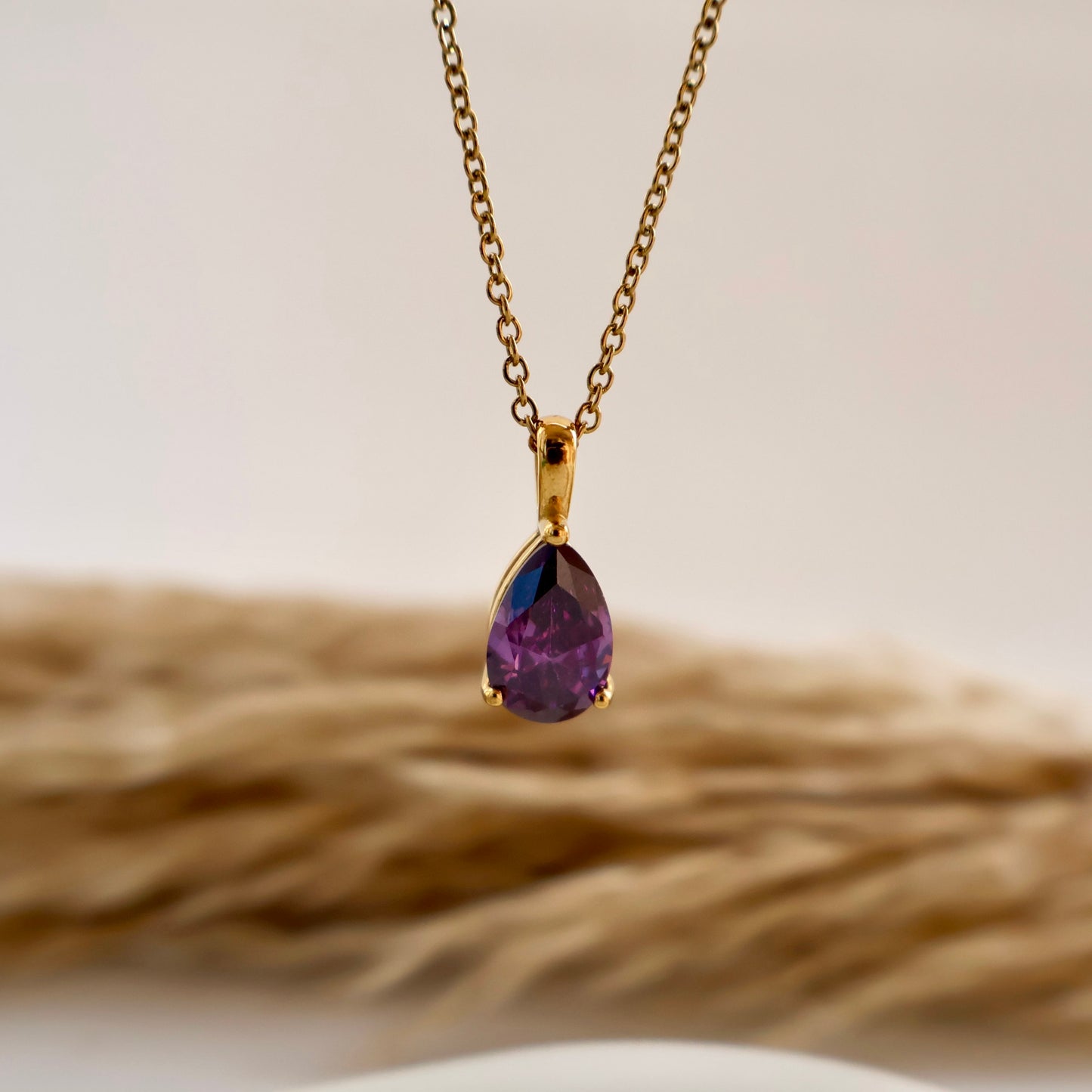 Carryallco 18K Gold Plated Celestial Purple Stone Pendant – Demi-Fine