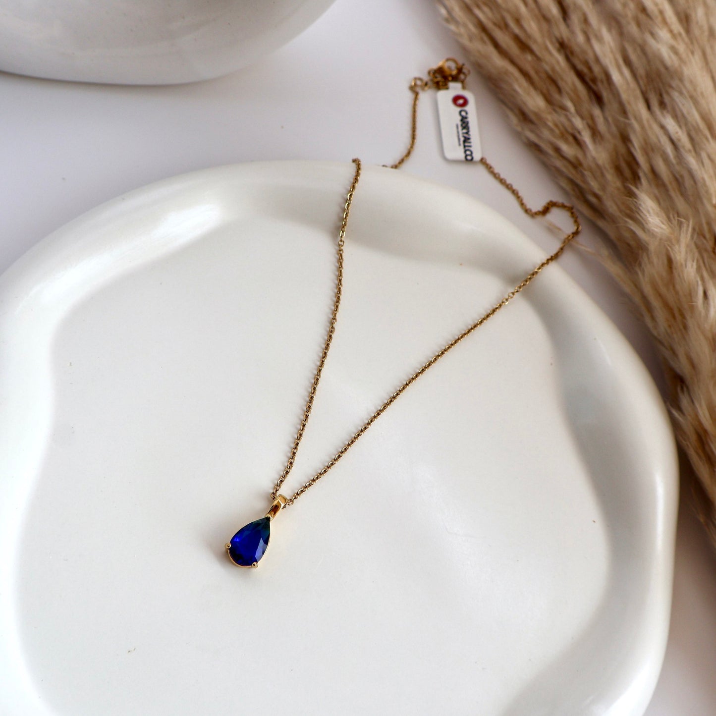 Carryallco Ethereal Blue Stone Pendant