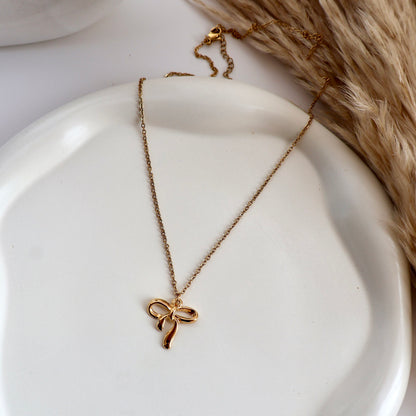 Carryallco Bow Knot Pendant with Linked Chain