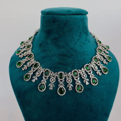 Carryallco Emerald Grace American Diamond Necklace