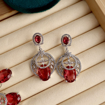 Carryallco Ruby Floral Embrace Earring