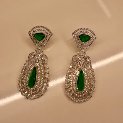 Carryallco Elegance Emerald American Diamond Earring