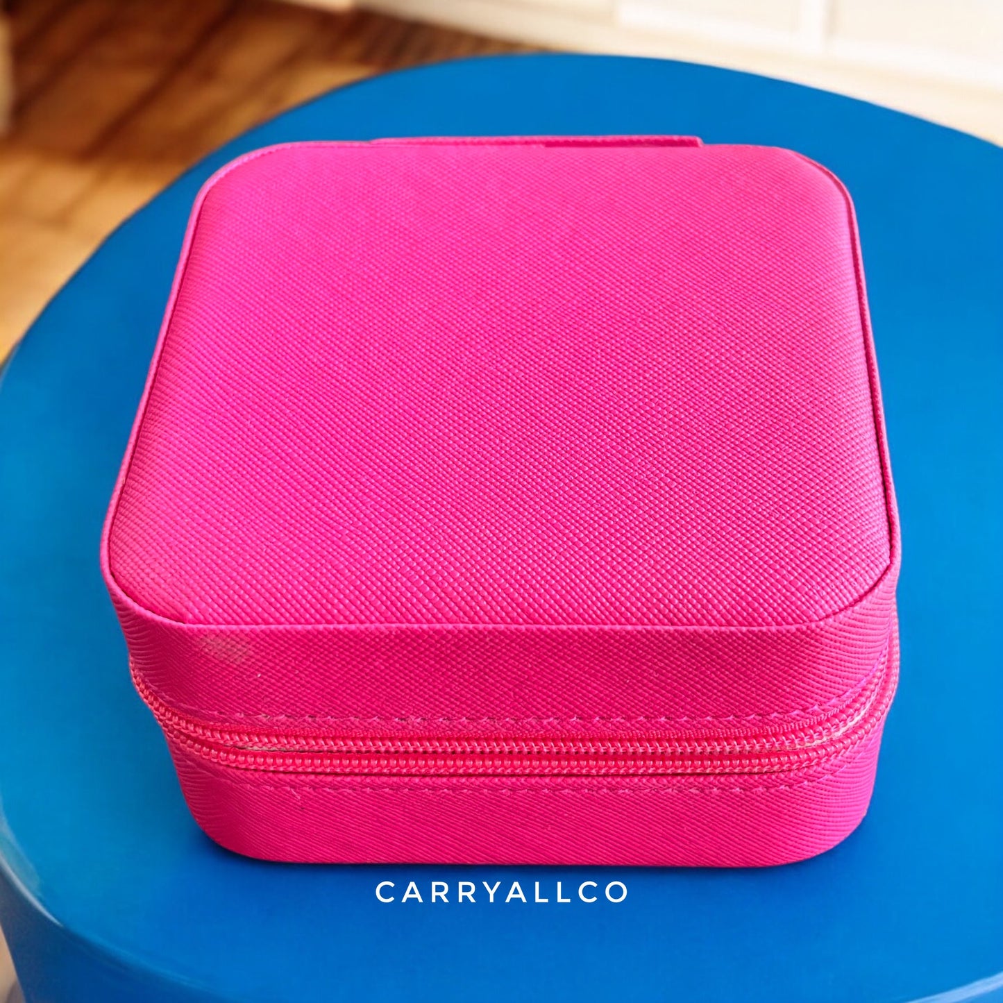 Carryallco Portable Pink Jewellery Box Travel Organiser