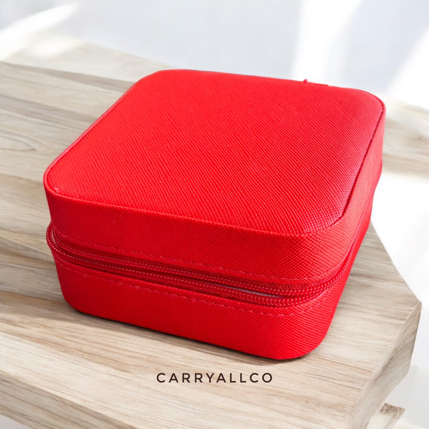 Carryallco Portable Red Jewellery Box Travel Organiser